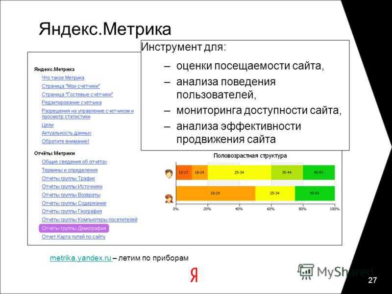 Примеры важных показателей в отчете «Источники переходов»: